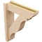 Ekena Millwork 5 1/2-in W x 18-in D x 22-in H Funston Slat Rough Cedar Woodgrain TimberThane Outlooker, Primed Tan OUTUR055X18X22FST24RCPR - alternate 4